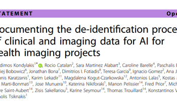 Data deidentification in medical imaging