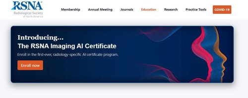 rsna imaging ai certificate
